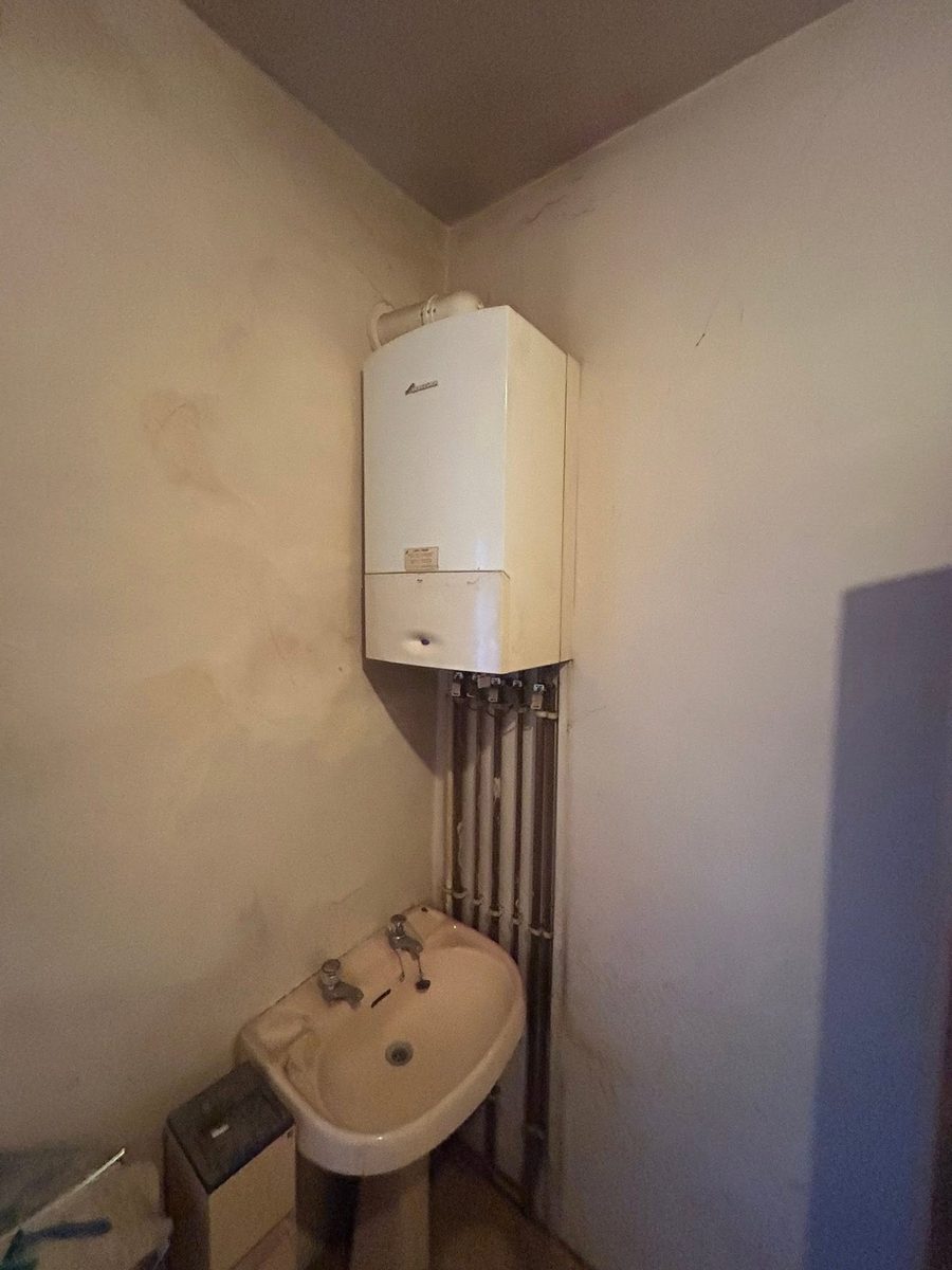 Old boiler before replacement by K3 Gas Group